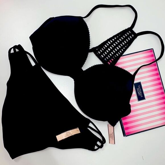 🔥🏖VICTORIA SECRET  swimsuit The Fabulous/push-up  cheeky  New - Picture 1 of 7